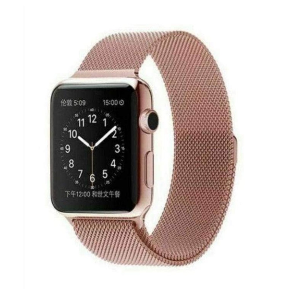 MAGNETIC MILANESE APPLE WATCH BAND ROSE GOLD
